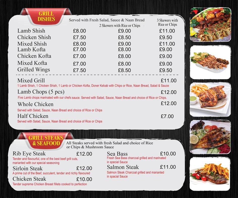 Island Grill Barry menu