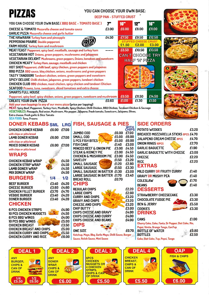 menu of Smart kebab Barry