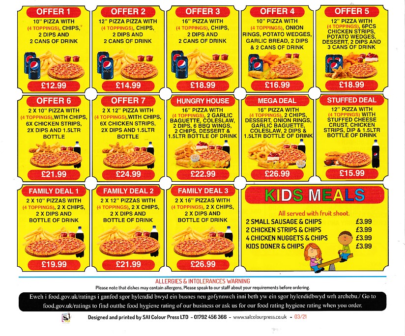menu of Smart kebab Barry
